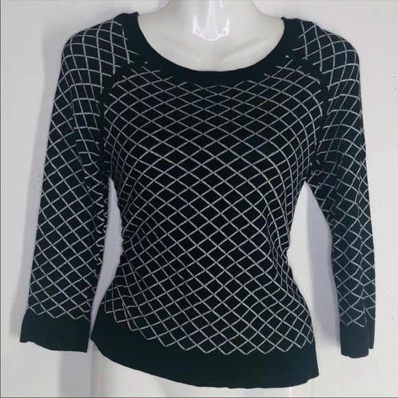 Sweater women black and white pattern Philosophy knitted sweater design casual - Picture 4 of 8